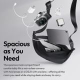  Ulanzi HMN1Lunar Sling Bag Travel Shoulder with Divider Adjustable Strap Crossbody Carry for Photography Mirrorless Camera Lens 