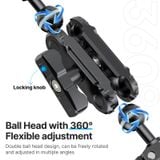  Ulanzi CO17 Super Clamp with 360° Dual Ball Head Magic Arm Adapter for Panoramic Camera Umbrella LED Light Tubular Railing Bike 