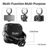  Ulanzi VIJIM VL66 3200k-6500k Vlog Fill Light 360° Rotatable LED Video Light Extend Cold Shoe 2000mAh Battery with Light Stand 