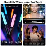  Ulanzi FOLD15 Foldable Handheld Stick Light Portraits Light Painting Atmosphere Livestream 2500-9000K Full RGB Video Lamp Vlog 