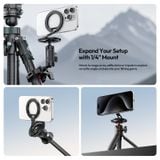  Ulanzi MA02 MagLock Dual Magnetic Phone Stand Slim Foldable Design with Universal 1/4" Mount for Gym Refrigerator Vlog Shots 