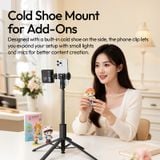  Ulanzi MT86 Automatic Phone Tripod with Phone Clamp Portable Selfie Stick Tripod for Smartphone Outdoor Travel Vlog Livestream 