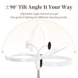  Ulanzi LT030 Ring Video Light 10-in 7 Level Brightness Photography Light Magnetic for Phone Mount with Tripod for Live Selfie 