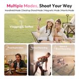  Ulanzi MA37 Quick Release Mini Tripod for DJI Osmo Action 6 / Osmo Nano Vlog Selfie Food Exploration Fitness Sports Event Record 