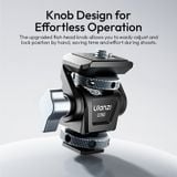  Ulanzi CO82 Adjustable Damping Ball Head Flat-Head Knob for Tripod Camera Photography 3KG Load 360° Rotation with 1/4" Mount 