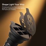  Ulanzi LM01 Photography Flashligh 10W RGB 20 Unique Gobos for Portrait Livestream Vlog Shots Video Recording Product Photography 