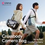  Ulanzi SU02 13L Crossbody Camera Bag with Removable Divider for Cameras Lenses Laptops Travel Shoulder Handheld Luggage Sleeve 
