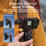  Ulanzi MT66 ClipMate Tripod with Action Connector for Action Camera Travel Photography Backpack Clip Selfie Stick Tripod Mode 