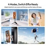  Ulanzi MA67 Magnetic Tri-Fold Phone Stand 360° Flexible Rotation Desktop Stand Handheld Mantis Mode for Smartphone Photography 