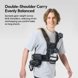  Ulanzi CB04 Uka Camera Harness System for Long Shoots Uka Dual Mount Lens Strap for Outdoor Hiking Urban Street Photography 