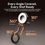  Ulanzi ML05 MagLock Fill Light 2500-9000K Dual-Sided Magnetic Phone Grip Ring-Shaped Soft Light for Food Review Livestream Vlog 