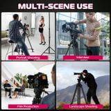  Ulanzi MT-81 Heavy Duty Video Tripod 1/4" 3/8" Screws 8KG Load for DSLR/Mirrorless/Cine Camera Camcorder with Fluid Head Tripod 