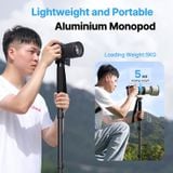  Ulanzi Lightweight Monopod Aluminium DSLR Camera Tripod for  1/4''3/8'' Hiking Travel Selfie Stick Max 155cm Extend 5KG Load 