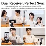  Ulanzi A100 Wireless Lavalier Microphone 20M Transmission for Street Interviews Vlogging Music Recording for Smartphones Cameras 