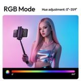  Ulanzi L207 K20RGB 20W Panel Light 1800K-9000K CCT Full-Color Video Light 20 Built-in Lighting Effects for Travel Vlogging Shots 