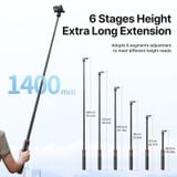  Ulanzi Go-Quick II 1.4m Extend Tripod for GoPro Hero 12 11 for Insta360 Selfie Stick Hand Grips Extension Rod Accessories 