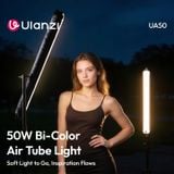  Ulanzi UA50 50W Bi-Color Air Tube Light 2700-6500K Livestreaming Vlog Shot for Portrait Product Videography Interior Photography 