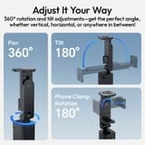  Ulanzi SK-20 Travel Phone Holder Portable Mini Tripod for Smartphone Vertical Horizontal for Livestreaming Shot Vlog Photography 