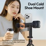  Ulanzi MA54 Uka Phone Holder with Dual Cold Shoe Mount Photography Phone Clamp Vlog Shot for Monopod Desktop Tripod Selfie Stick 