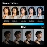  Ulanzi P40 Bi P40 RGB 40W Portable Video Light with Cooling Fan 14000Lux 2700-6500K 5000mAh Full Light for Photography Live Vlog 
