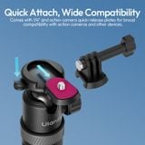  Ulanzi TT24 Cka Quick-Release Selfie Stick with 360° Ball Head for Action Cameras Smartphone Photography Light Outdoor Vlog Shot 
