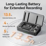  Ulanzi A100 Wireless Lavalier Microphone 20M Transmission for Street Interviews Vlogging Music Recording for Smartphones Cameras 
