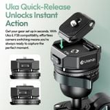  Ulanzi JJ05 GlideGo Travel Tripod  for Canon Nikon Sony DSLR Camera 5KG Load Vertical Horizontal Shots with Uka Quick-Release 