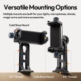 Ulanzi MA53 Arca Swiss Phone Mount with Ball Head 360° Rotation Metal Phone Holder for Photograph Livestreaming Vlog Recording 