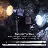  Ulanzi L024 40W RGB Video Light 3400mAh 2500-6500K CCT COB Light for Camera Outdoor Live Broadcast Full Color Photography Lamp 