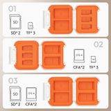  Ulanzi CCO1 Mini Memory Card Case for SD TF CFA Cards Protable with Silicone Insert 