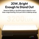  Ulanzi L207 K20RGB 20W Panel Light 1800K-9000K CCT Full-Color Video Light 20 Built-in Lighting Effects for Travel Vlogging Shots 
