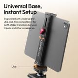 Ulanzi CA15 OneLock Tablet Clamp 13-22.5cm Range with 1/4" Universal Base Cold Shoe Mount for Sheet Music Practice Livestreaming 