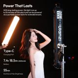  Ulanzi UA20C 20W RGB Magnetic Air Tube Light 1800K-10000K for Home Studio Livestreaming Full Color RGB Creative Lighting Effects 