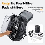  Ulanzi AB01 TAI Outdoor Camera Backpack 38L Clamshell Bag for Cameras Lenses Laptops Travel Shoulder with Laptop Tablet Sleeve 