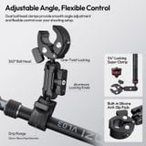  Ulanzi VL03 Motorcycle Invisible Selfie Stick Holder 360° Adjustable for Action Camera Outdoor Travel Livestreaming Vlog Shots 