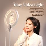  Ulanzi LT030 Ring Video Light 10-in 7 Level Brightness Photography Light Magnetic for Phone Mount with Tripod for Live Selfie 