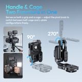  Ulanzi XJ01 Uka Universal Foldable Camera Cage 2-in-1 Handle Cage for Camera Tripod Gimbal Phone Clamp Photography Light Vlog 