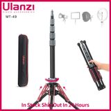  Ulanzi MT-49 1.9M Carbon Fiber Lighting Stand Portable Tripod Photography Light Stand for LED Light Flash Softbox Travel Monopod 
