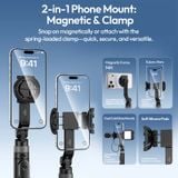  Ulanzi TT86 Mini Overhead Selfie Stick Magnetic Clamp 2 in 1 Phone Mount with Wireless Remote Extension Tripod Livestream Vlog 