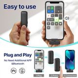  Ulanzi J12 Wireless Lavalier Microphone Lapel Microphones Set Short Video Recording Mini Mic For iPhone Android Live Broadcast 