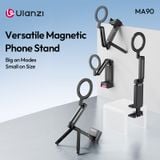  Ulanzi MA90 Versatile Magnetic Phone Stand Dual-Sided Magnetic Snap Hidden Hook Mantis Mode Tripod for Travel Vlogging Shots 