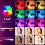  Ulanzi LT002 7 inch Pocket Fill Light RGB Full Color LED Panel Light CRI 95+ Photography Camera Light Creative Scene 