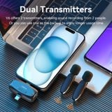  Ulanzi V6 3-in-1 Wireless Lavalier 2.4GHz Microphone 3.5mm / Lightning / Type-C For iPhone Android Laptop Camera Interview Vlog 