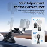  Ulanzi TB15 Suction Cup Mount for Camera Photography Side Car Door Mounts POV Shot with 360° Ballhead Double-Ended Magic Arm 