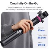  Ulanzi MT-89 2M Quick-Release Light Stand with Cold Shoe Mount 8-Section Extend Photograph Tripod for Action Camera Phone Clamp 