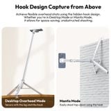  Ulanzi TT88 Overhead Selfie Stick 1.44M with MagSafe Clamp Photograph Tripod for Phone Livestreaming Vlog with Remote Control 