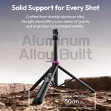 Ulanzi MT-89 2M Quick-Release Light Stand with Cold Shoe Mount 8-Section Extend Photograph Tripod for Action Camera Phone Clamp 