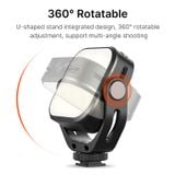  Ulanzi VIJIM VL66 3200k-6500k Vlog Fill Light 360° Rotatable LED Video Light Extend Cold Shoe 2000mAh Battery with Light Stand 