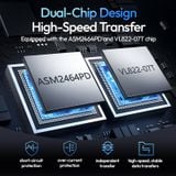  Ulanzi QT03 Docking Station with SSD Enclosure 2-in-1 Minimalist Setup 8TB Storage Dual-Chip Design for Smartphone Laptop Tablet 