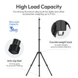  Ulanzi TT43 1.9M Reversible Leg Light Stand Tripod Aluminum Alloy Light Stand for LED Light Projector Flash Softbox Max Load 6KG 